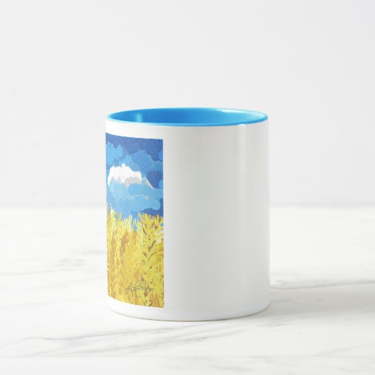 Mug Paysage du drapeau ukrainien (Centre)