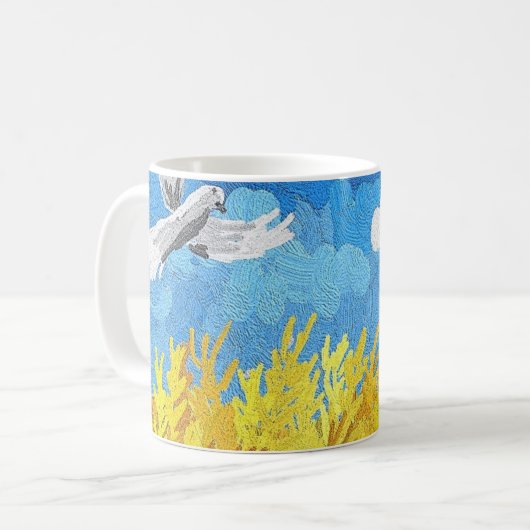 Mug Paysage du drapeau ukrainien (Devant gauche)