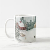 Mug Paysage du lac d'hiver Les plaisirs et le confort (Gauche)