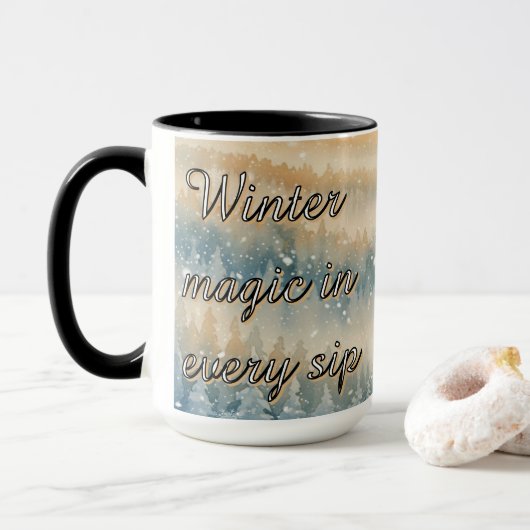 Mug Paysage enneigé de rêves gelés (Avec donut)