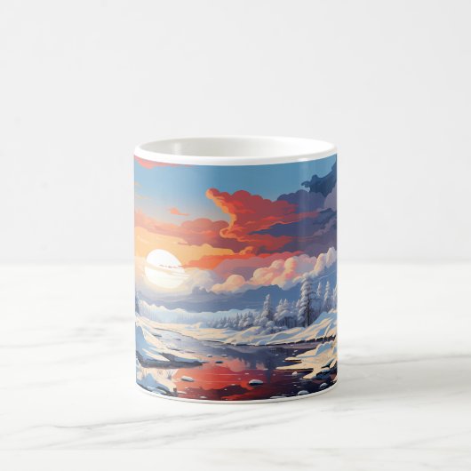 Mug Paysage Forestier En Saison D'Hiver (Centre)