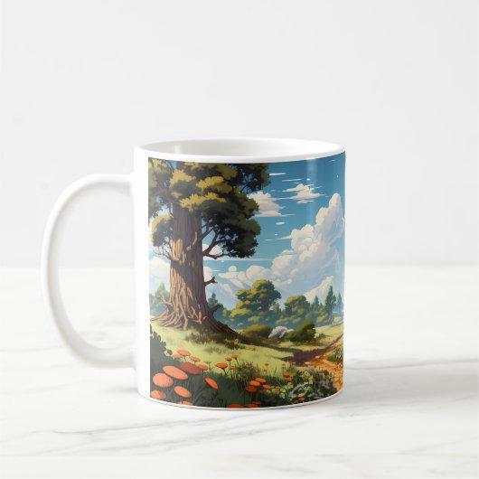 Mug Paysage forestier en saison estivale (Gauche)