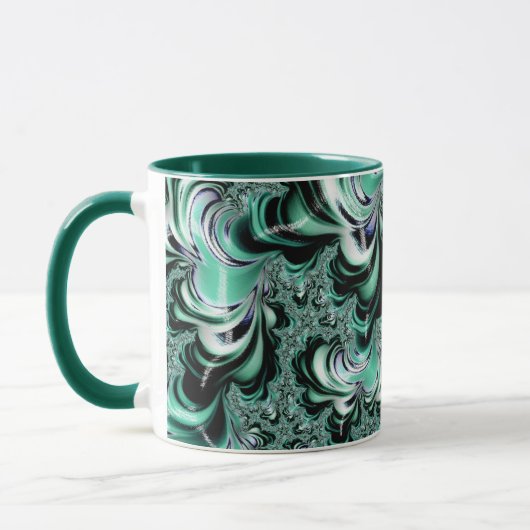 Mug Paysage forestier fractal d'hiver Abstrait (Gauche)