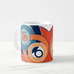 Mug Paysage géométrique abstrait d'art minimaliste mod