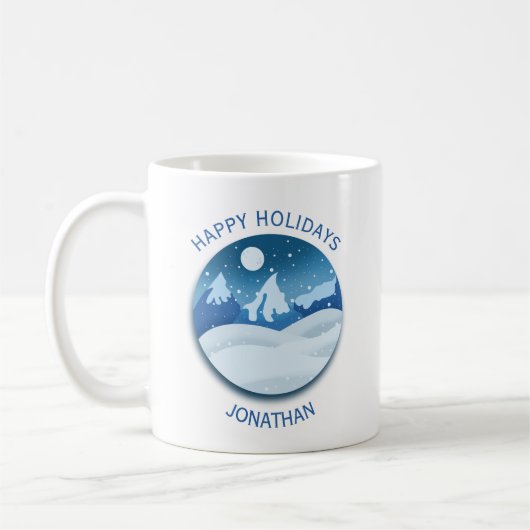 Mug Paysage givré paisible sur mesure (Gauche)