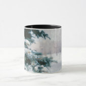 Mug Paysage hivernal Arbre de Noël recouvert de neige (Centre)