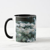 Mug Paysage hivernal Arbre de Noël recouvert de neige (Gauche)