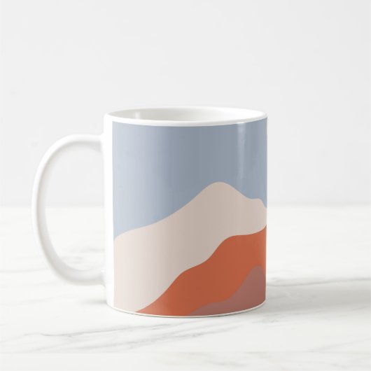 Mug Paysage illustrations du milieu du siècle, plan mi (Gauche)