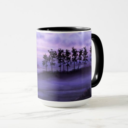 Mug Paysage Imaginaire violet (Devant droit)