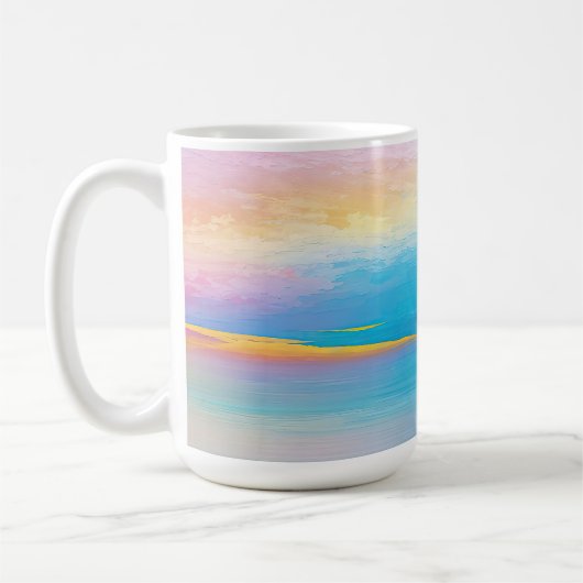 Mug Paysage large "Clachanray" rose et bleu (Gauche)
