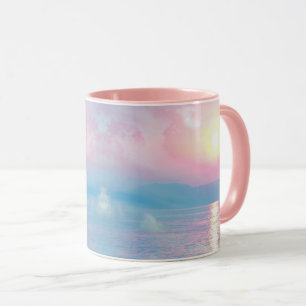 Mug Paysage magique au coucher du soleil rose