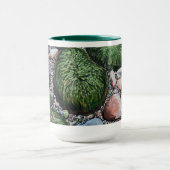 Mug Paysage Marin de Plage Verts Modernes/Marées Basse (Centre)