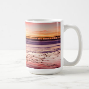 Mug Paysage marin et jetée au coucher du soleil, CA