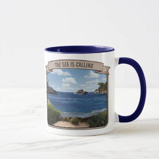 Mug Paysage marin (personnalisable) (Droite)