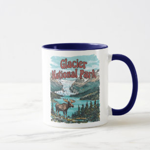 Mug Paysage montagneux du parc national de Glacier