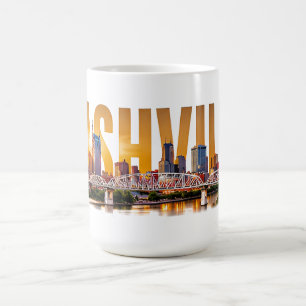 Mug Paysage musical de Nashville Tennessee Voyage