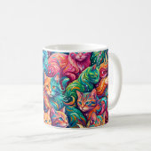 Mug Paysage onirique de chat vibrant – Psychedelique B (Devant droit)
