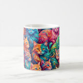 Mug Paysage onirique de chat vibrant – Psychedelique B (Centre)