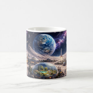 Mug Paysage onirique de la cité lunaire – Vie lunaire 