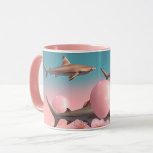 Mug Paysage onirique surréaliste avec des requins et d