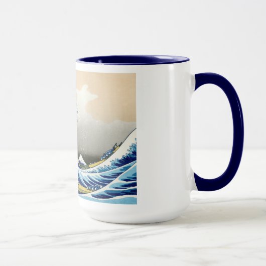 Mug Paysage oriental frais de vue de Hokusai Fuji de (Droite)