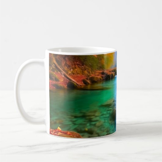 Mug Paysage paisible de la rivière d'automne (Gauche)