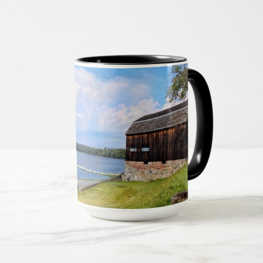 Mug Paysage pittoresque et eau. Wethersfield Cove, CT (Devant droit)