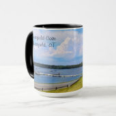 Mug Paysage pittoresque et eau. Wethersfield Cove, CT (Devant gauche)