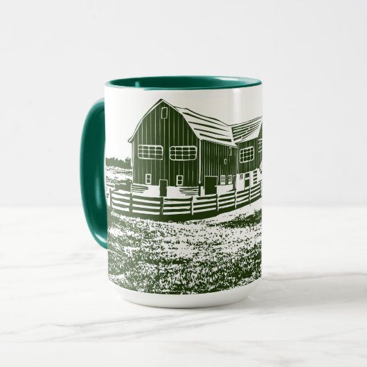 Mug Paysage rural maison de ferme de style coupe (Devant gauche)