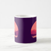 Mug Paysage simple et étonnant Coucher de soleil minim (Centre)
