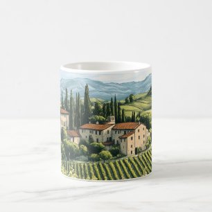 Mug Paysage toscan avec vignobles et un vélo