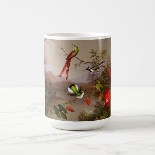 Mug Paysage tropical avec dix colibris (Centre)