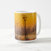 Mug Paysage urbain au coucher du soleil (Devant droit)