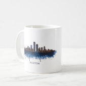 Mug Paysage urbain de Boston à l'aquarelle (Devant gauche)