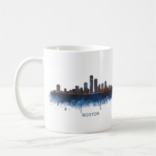 Mug Paysage urbain de Boston à l'aquarelle