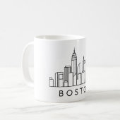Mug Paysage urbain de Boston – Conception de ville (Devant gauche)