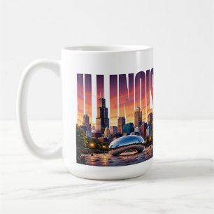 Mug Paysage urbain d'Illinois Chicago Rivage de la vil