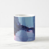 Mug Paysage urbain futuriste avec des structures flott (Centre)