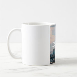 Mug Paysage urbain rétro de Los Angeles, esthétique de
