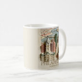 Mug Paysage urbain texturé moderne de Philadelphie (Devant droit)