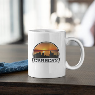 Mug Paysage urbain vintage de Caracas Venezuela