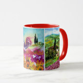 MUG PAYSAGES DE TOSCANE, FLEUVES, ROOSTER NOIR (Devant droit)