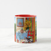 MUG PAYSAGES TOSCANES, CUISINE, SOUFFLE, CHAT ET VIN (Centre)