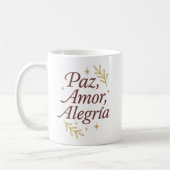 Mug Paz, Amor, Alegría ✨ | Elegant Christmas Design (Gauche)