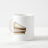 Mug PB&J Beurre d'arachide et sandwich à la gelée (Devant gauche)