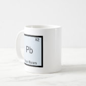 Mug Pb - symbole drôle d'élément de chimie d'ours (Devant gauche)