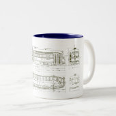 Mug PC Blueprint - Arrière - plan blanc (Devant droit)