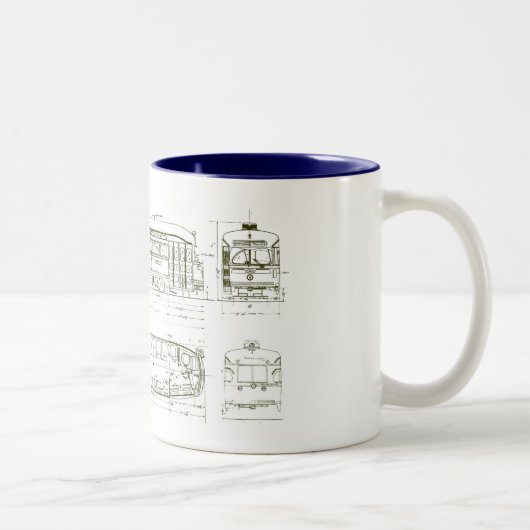 Mug PC Blueprint - Arrière - plan blanc (Droit)