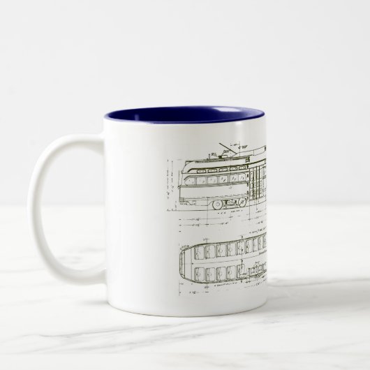 Mug PC Blueprint - Arrière - plan blanc (Gauche)