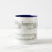 Mug PC Blueprint - Arrière - plan blanc (Centre)